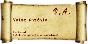 Vaisz Antónia névjegykártya